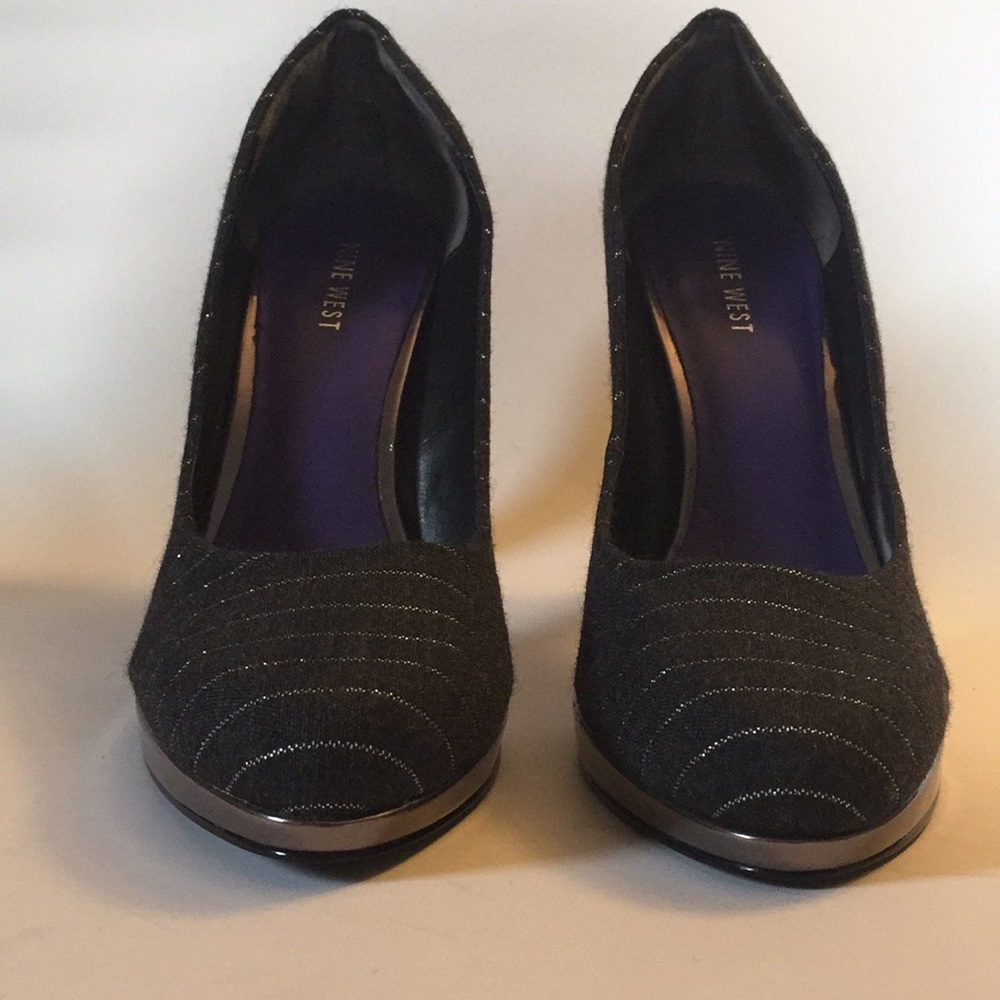 AE Cardigan Sml & Nine West Heels 9 Gray & Silver - Picture 8 of 8